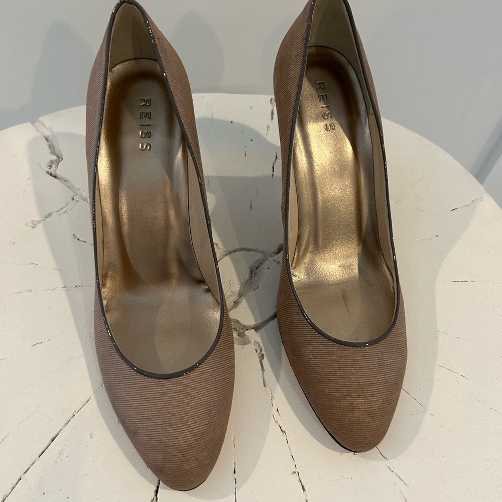 Reiss taupe and grey heels